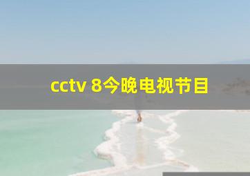 cctv 8今晚电视节目